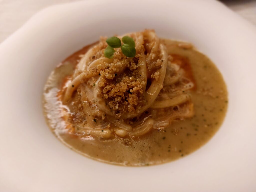 spaghettoni-ricci-mandorle-quinoa-Somma3-1024x768 Meglio il vecchio o il nuovo chef? Entrambi insieme, grazie!